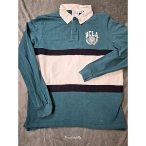UCLA Rugby‎ Shirt Mens Medium Chest Stripe Polo University of California Bruins